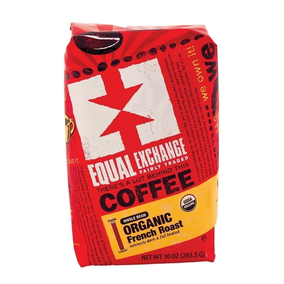 Equal Exchange Organic French Roast Whole Bean Coffee French Roast 10 oz Pack of 2