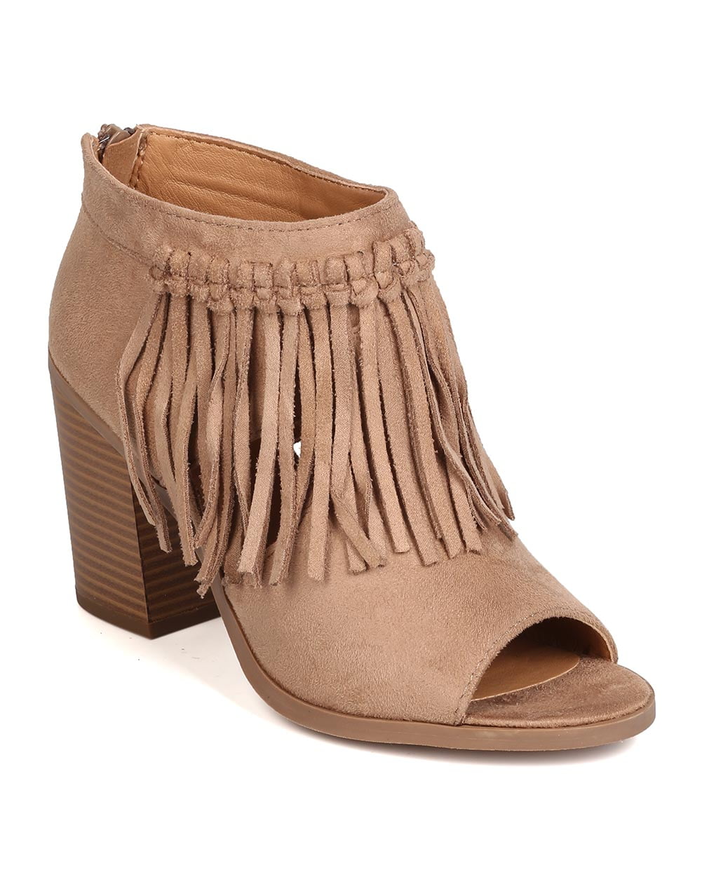 bootie heels chunky