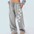 thumbnail image 2 of Sentmoon High Waisted Wide Leg Pants for Women Oversized Womens Wide Leg Jeans Loose Solid Color Breathable Womens Pants Trendy Fall Soft and Comfortable for Weekend Outings Gray XXL, 2 of 5