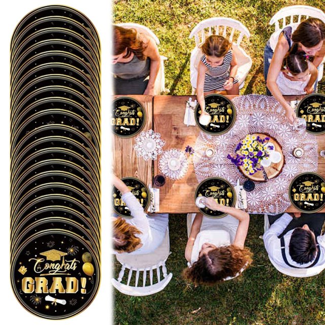 WRXMIJNHGSA Disposable Tableware Under $10 Home & Garden Tableware Prom Decorations For 2025 Prom Plates And Napkins 2025 Prom 2025 Decorations Prom With Prom Night Banner