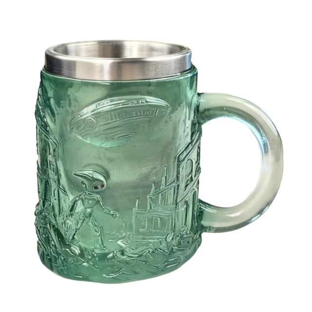 Taza térmica de acero inoxidable con temática de ciencia ficción, ideal para café y cerveza, recuerdo de películas, regalo para el hogar y la oficina. Vasos creativos y novedosos.
