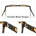 thumbnail image 5 of Reading Glasses Retangular Trendy Bold Thick Design Lightweighted Spring Metal Hinge Anti-Slip Temples, 5 of 6
