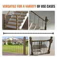 thumbnail image 6 of Metal Stair Railing 44 x 0.5 Inch Galvanized Steel Decorative Handrail Posts 10 Piece Armor Plate Railing Hollow Twisted Finish Satin Black Spiral Stair Railing with Base and Screws, 6 of 6