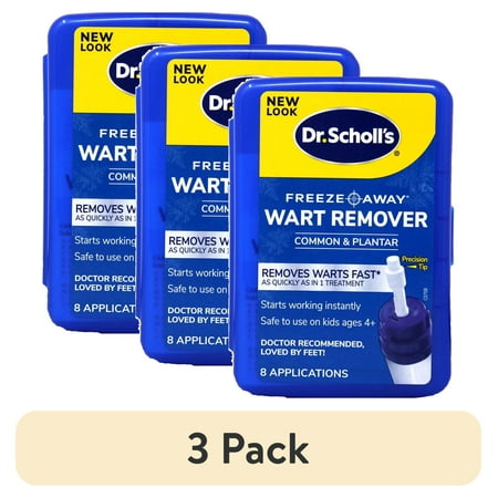 (3 pack) Dr. Scholl's Freeze Away Wart Remover, 8 Treatments