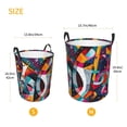 thumbnail image 3 of Easygdp Abstract Jazz Instrumental for Large Dirty Clothes Hamper, Lightweight Storage Basket, Household Laundry Bag with Handle-Small, 3 of 6