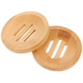 thumbnail image 2 of 2 Pcs Wooden Soap Boxes No-punch Soap Drain Soap Holders Soap Tray for Shower, 2 of 3