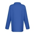 thumbnail image 5 of Tiqkatyck Womens Tops on Sale, Women's Lapel Neck Slim Fit Casual Fashion Top Long Sleeve Shirts for Women Polo Shirts for Women Blue M, 5 of 5