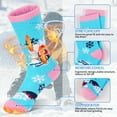 thumbnail image 2 of HYCLES Kids Ski Socks, Long Keen High Thermal Winter Socks for Boys, 2 Pairs Colorful Warm Ski Socks for Children, Soft Breathable Winter Outdoor Ski Socks for Skiing Skating Snowboarding, 2 of 7