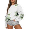 thumbnail image 1 of Mode Hoodies pour Femmes 2023 Col Rond Imprimé Pull Ample à Capuche Manches Longues Pull 50% de Réduction Costumes Halloween/noël, 1 of 5