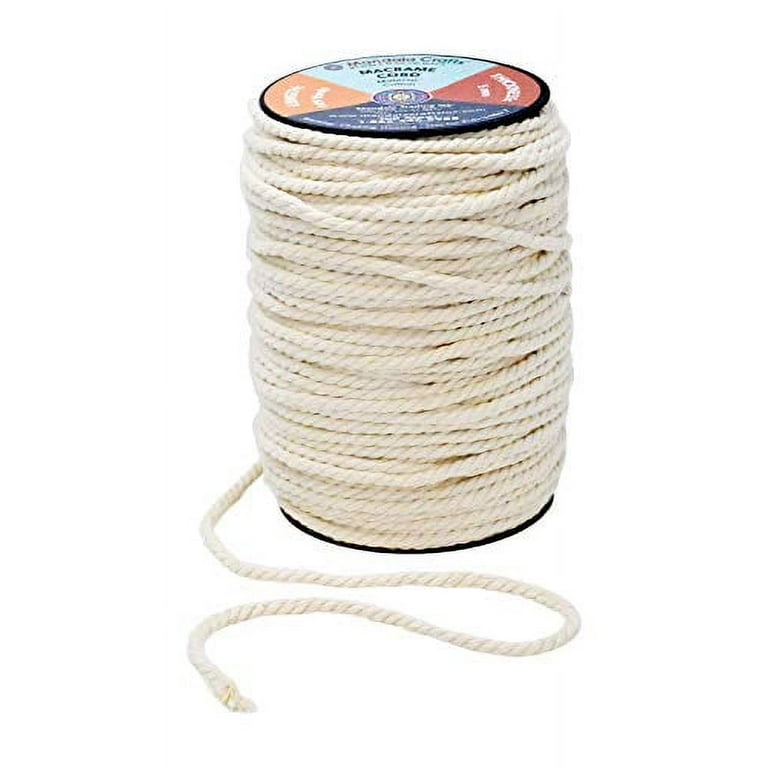 Macrame Cord, 3mm x 109yd Macrame Rope,100% Natual Cotton Macrame  Rope,Unbleached Cotton Macrame Rope for DIY Home Decor Crafts Projects  Plant Hanger Wall Hanging Craft Making 3pcs