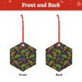 thumbnail image 2 of Naloa Mardi Gras Surface Acrylic Santa Tree Decorations Christmas Hanging Pendant for Christmas Winter New Year Party Hanging Decorations-Hexagon, 2 of 7