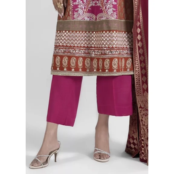 Burgundy Pink Fuchsia Pakistani Indian Pants ONLY Wear With Kameez
