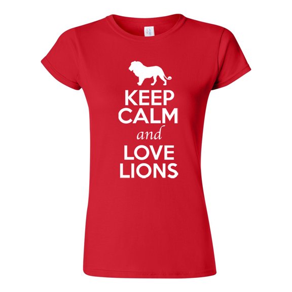 Junior Keep Calm And Love Lion King Big Cat Animal Lover T-Shirt Tee