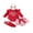 Red, variant on Newborn Baby Girl My First Valentines Day Outfit Long Sleeve Letters Heart Printed Romper Ruffle Skort Skirt Set Headband and Stockings 4Pcs Spring Clothes