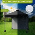 thumbnail image 4 of Kselythan Pop Up Canopy Tent,10x10FT Beach Tent With 1 Sidewall,Portable Commercial Canopy Tent,Outdoor Sun Shade With Vented Top Roller Bag,4 Sandbags,4 Ropes And 8 Tent Stakes For Home Party Event, 4 of 8