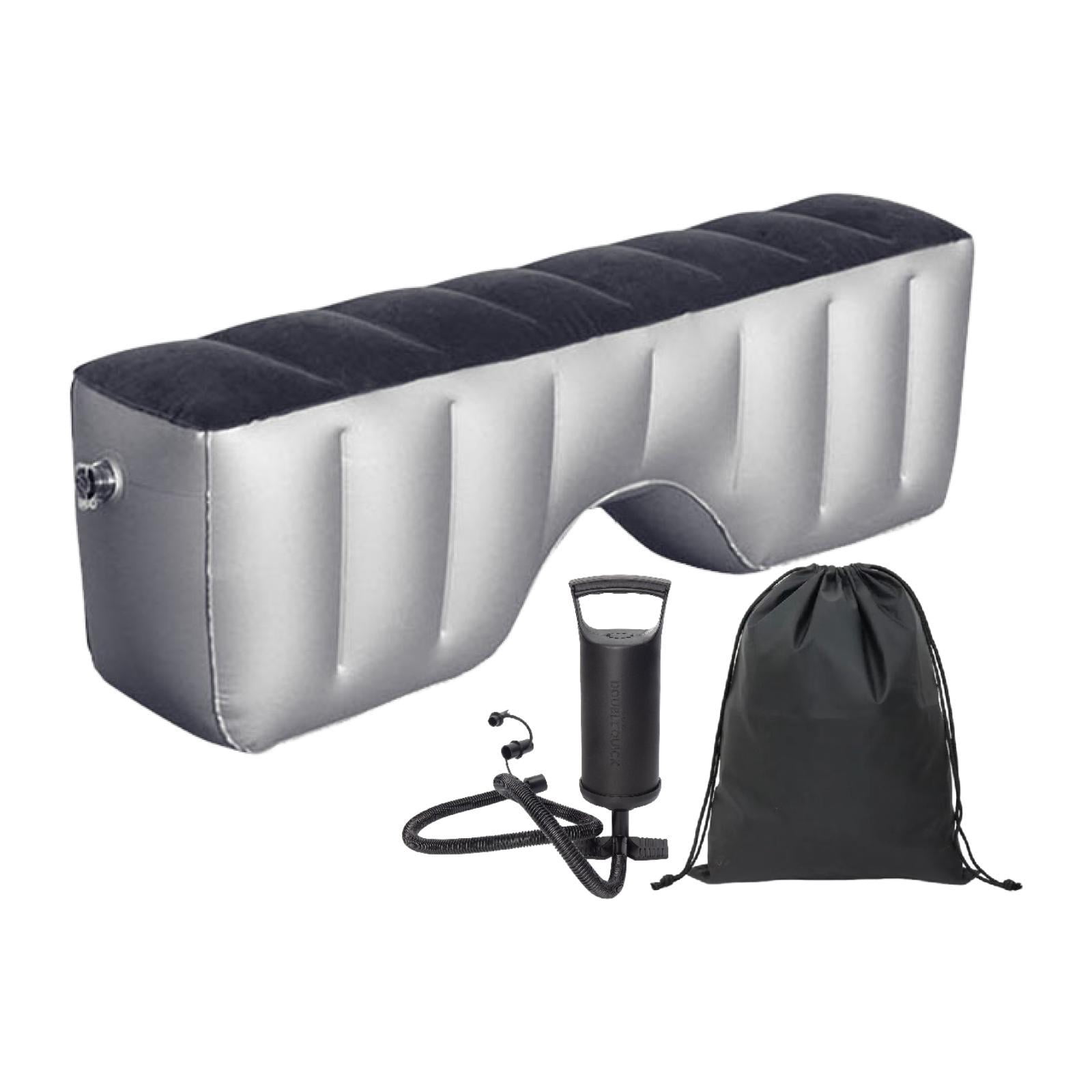 Inflatable Car Air Travel Mattress Back Seat Bed Space Filler Soft Flocked PVC for Road Trip Rest