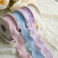 thumbnail image 4 of Ruffle Wavy Edges Gift Packing Ribbon - 2.5/4cm - Textured Overlock - Soft - Pure Color - Bouquet Wrapping Ribbon - Valentine's Day Supplies, 4 of 8