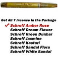 thumbnail image 4 of Shroff Incense Combo Pack - 7 Scents - Amber Rose - Dream Flower - Green Dunbar - Jasmin 1940 - Kasturi - Sandal Flora - White Sandal, 4 of 8