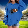 thumbnail image 2 of Byoo Girl's Football Hoodie Comfortable Active Hooded Sweatshirt Pullover Hoodie, 2 of 4