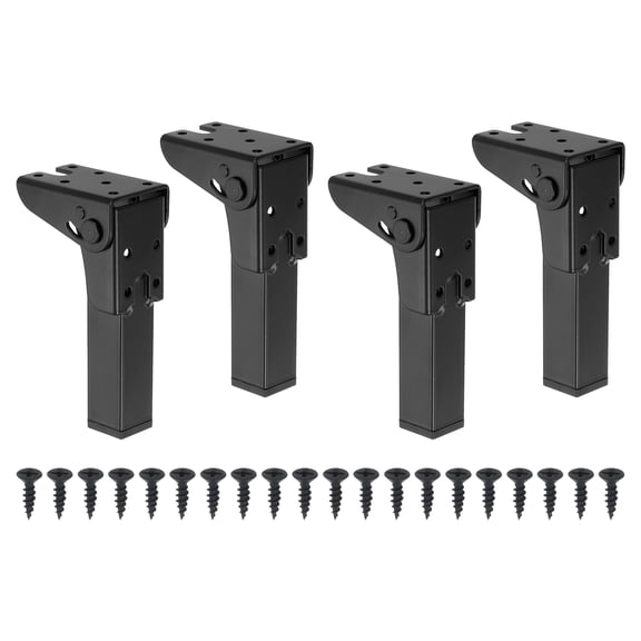 Uxcell Folding Table Legs 4Pcs 5.5" Metal Foldable Table Furniture Legs