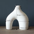 thumbnail image 3 of Fymlhomi Donut Vase, Set of 2 - Minimalist Nordic Style, White Ceramic Hollow Donut Vase Decor | Table Centerpiece, Boho, Wedding, Living Room, Bookshelf, Office, Modern Home Decor (Warm White), 3 of 5