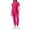 Hot Pink, variant on Mlqidk Medical Scrubs for Women Set Breathable Nurse Uniform Crew Neck Top & Jogger Pant with Pockets Scrubs Set Blue L