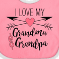 thumbnail image 4 of Inktastic I Love My Grandma and Grandpa Heart and Arrows Boys or Girls Baby Bib, 4 of 4