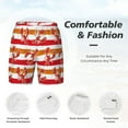thumbnail image 4 of Kdxio Red Lobster Print Men'S Swim Trunks With Compression Liner 7 Inch Inseam Quick Dry Swim Shorts, 4 of 7