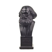 danila-souvenirs German Philosopher Socialist Karl Marx Stone Bust Statue Sculpture 4.9'' Black