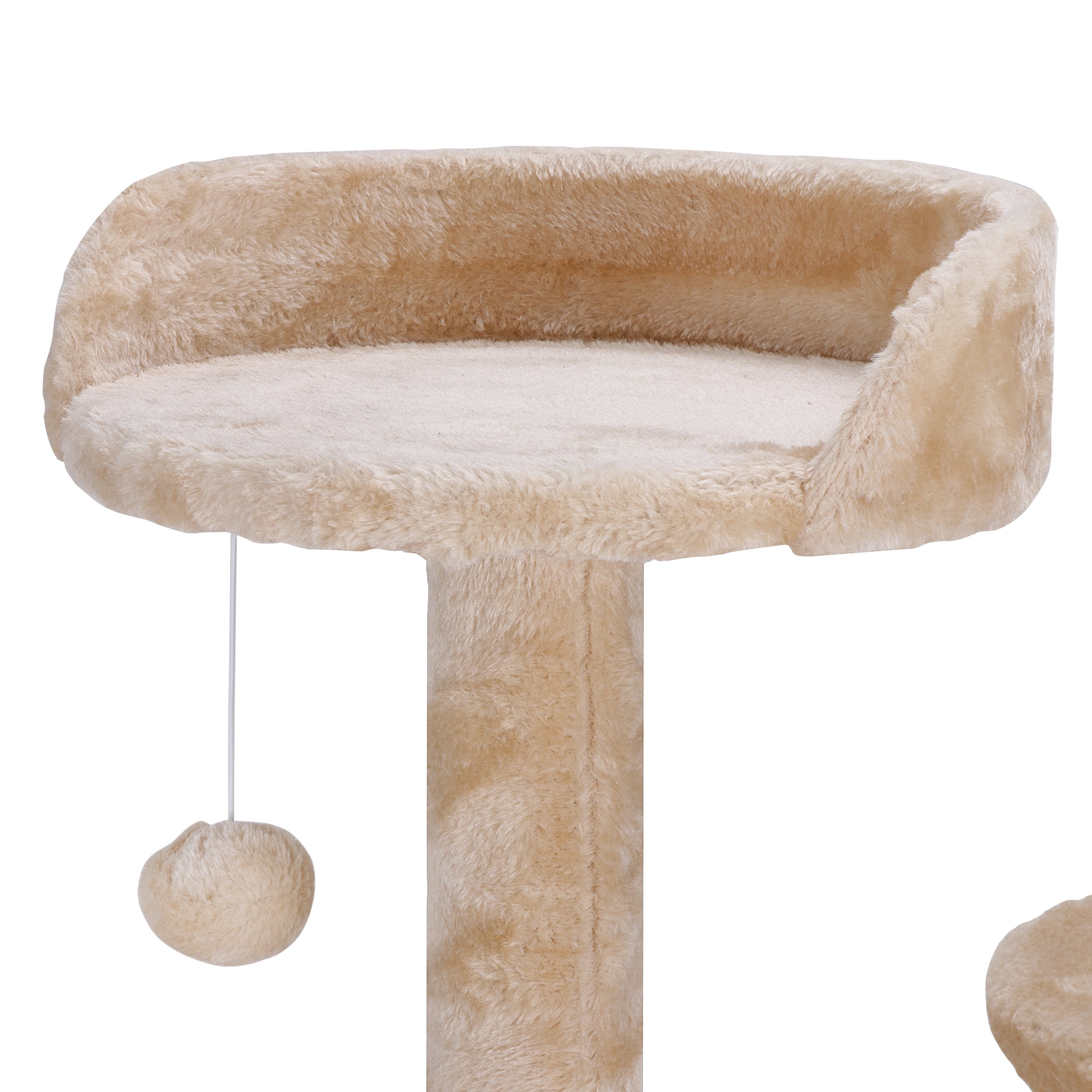 ZENY 53" Cat Tree Multi-Levels Condos Scratching Post Tower Play House, Beige