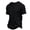Black, variant on OIOLOYJM Waffle Knit Shirts for Men Short Sleeve Pullover Crewneck Ribbed Texture Tops Vintage Loose Lightweight Summer Workout Clothes Dark Green 5XL