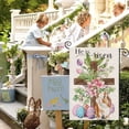 thumbnail image 4 of Easter Cross Garden Flag for Outdoor,He is Risen Religious Cross with Bunny Eggs Flowers Yard Flag,Small Spring Decors for Outside Farmhouse Holiday 12x18 Double Sided, 4 of 6