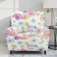 thumbnail image 2 of HELLHERO Hibiscus Print Reclining Stretch Sofa Slipcover 4 Piece Recliner Cover 1 Seat Extra Large Cover for Recliner Chair with Foot Rest, 2 of 8