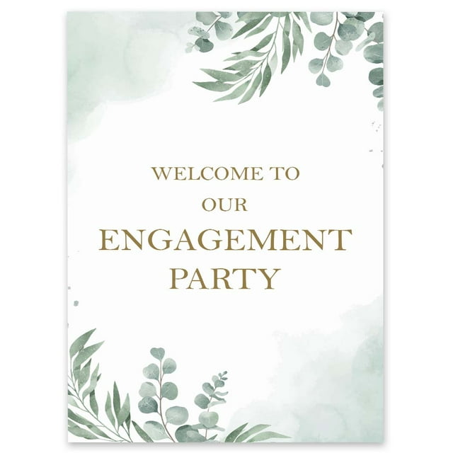 Darling Souvenir MADE WITH LOVE Leaves,WelcomeSignLarge Decorative PosterWelcomeTo Our Engagement Poster For Easel Party Collection- 18x12