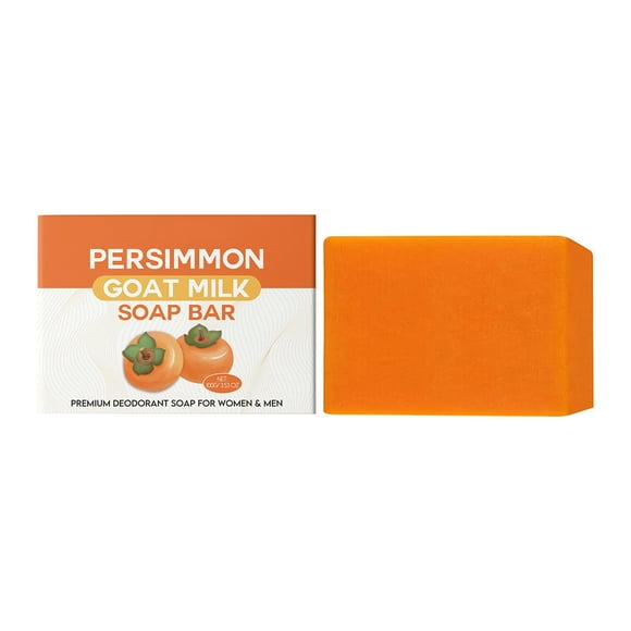 Mirai Clinical Persimmon Soap Bar for Body (100g) - Nonenal Odor Control with Japanese Persimmon and Green Tea Extract - Deodorant Soap Bar for Men & Women