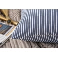 thumbnail image 5 of Jepeak Cotton Throw Pillow Covers Cases, Pack of 2 Decorative Rectangle Comfortable Soft Striped Cushion Covers for Sofa Couch Badroom, Denim Blue 16 x 24 Inches, 5 of 7