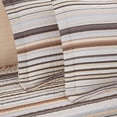 thumbnail image 5 of Chezmoi Collection Avery Striped Cotton Quilt Set Daybed Size, 5-Piece Soft Pre-Washed 100% Cotton Quilt, Multi-Color Brown, 5 of 9