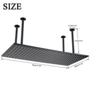 LED Large Rain 16x32 Shower Head Top Sprayer Ceiling Mounted Matte Black