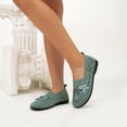 thumbnail image 4 of NexTorq Arch Support Shoes for Women, Wide Flats for Women, Womens Breathable Knit Slip-on Walking Shoes Embroidered Slip on Sneakers Lightweight Comfortable Orthopedics Walking Shoe, Green, 41, 4 of 7