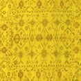 thumbnail image 1 of Ahgly Company Machine Washable Indoor Square Abstract Yellow Modern Area Rugs, 7' Square, 1 of 4