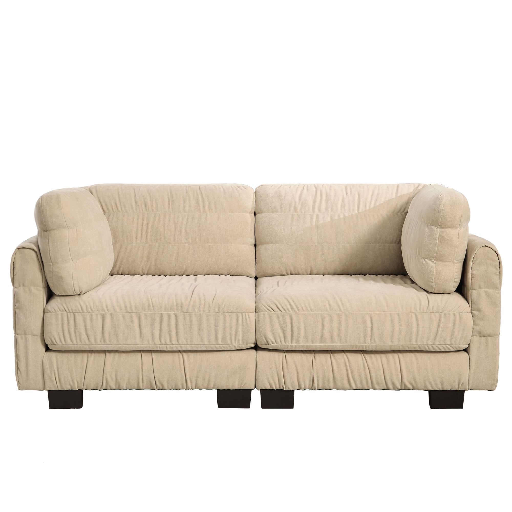 78.7" Ruched Chenille Loveseat with L Shape Thickened Back Cushions,Easy Assembly