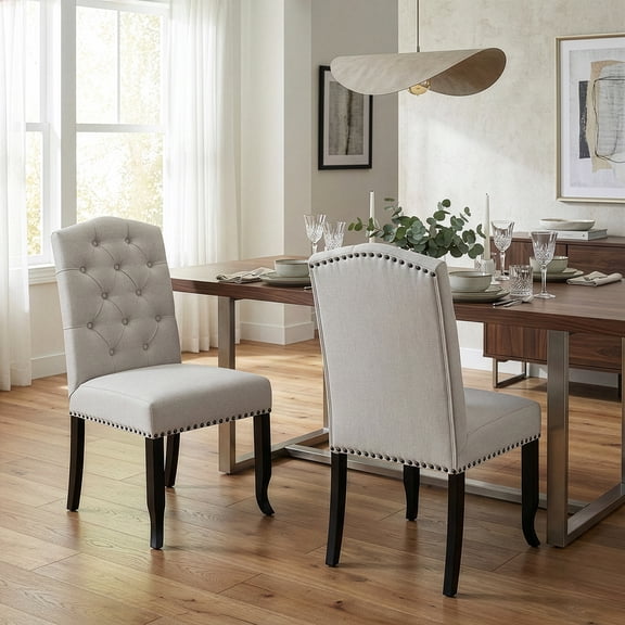 Set of 2 Amery Iron Frame Vintage Cappuccino Faux Leather Dining Chair