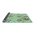 thumbnail image 2 of Ahgly Company Indoor Round Abstract Light Blue Modern Area Rugs, 3' Round, 2 of 4