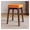 Orange, variant on Wood Stools Upholstered Backless Stackable Stool Chairs,Modern Kitchen Bar Stools with Back and Wood Legs,Farmhouse Upholstered Island Stools Chair