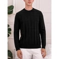 thumbnail image 5 of Coshow Men's Twisted Knitted Sweater Crewneck Slim Fit Casual Pullover Sweaters, 5 of 5