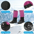 thumbnail image 4 of Uxcell Leg Gaiters, Waterproof Shoe Covers Adjustable Snow Boot Gaiter, Purple, L, 4 of 6