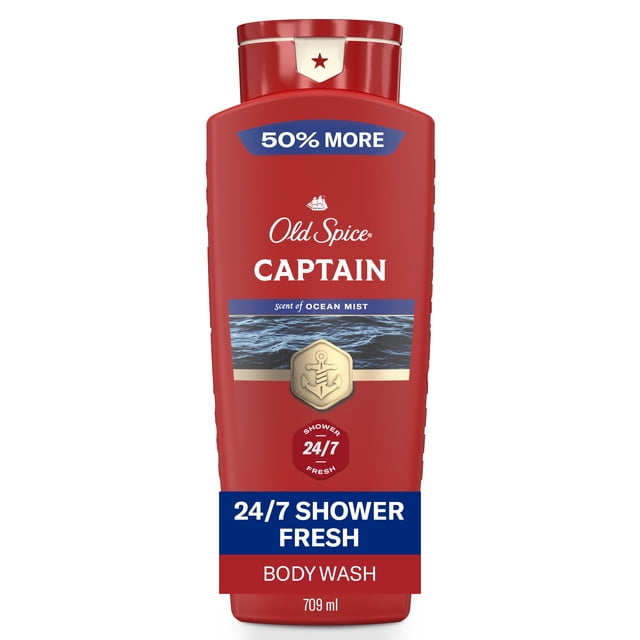 Old Spice Red Collection Body Wash for Men, Captain Scent, Shower Fresh, Lasting Scent, 709ml