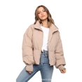 thumbnail image 2 of Chaqueta de algodón corta y gruesa para mujer, chaqueta de algodón holgada pequeña e informal para invierno, 2 of 6