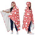 thumbnail image 2 of Wearable Blanket,Red Christmas Deer and Gift Pattern Hooded Wearable Sherpa Blanket for Adults & Teens,Winter Poncho Shawl Wrap Cape Thick Warm,60"x80", 2 of 5