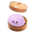 thumbnail image 2 of Dumpling Squishy Fidget Stuff | Soft Squeeze Decompression Dough | 3.94 Inch Anxiety Relief Stuff for Adults Office & Daily Life (Light Purple), 2 of 9